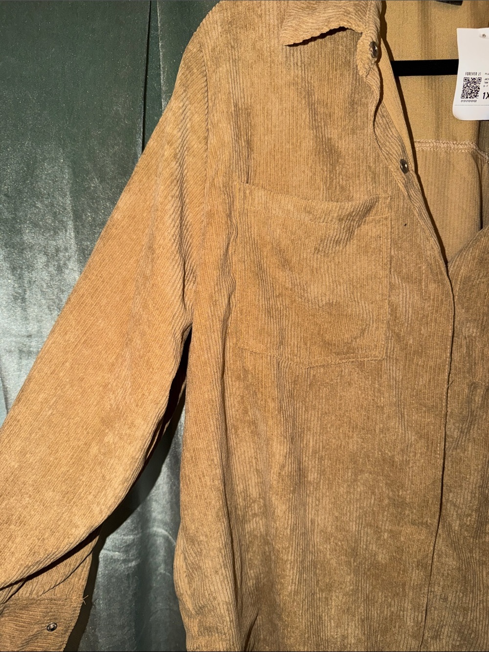 Forever 21 Tan Corduroy Button-Up Jacket/Shacket - Picture 3 of 4